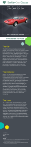 An infographic describing the DeTomaso Pantera and the reasons we love it.